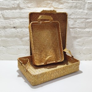 bandeja bambu rectangular chica 30x22x6cm