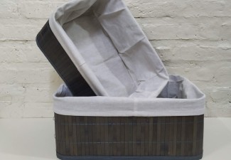 CESTO BAMBU PLEGABLE 38x28x16 SIN TAPA