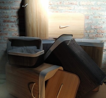 CESTO BAMBU PLEGABLE TAPA RECTANGULAR 60x40x63 GRANDE