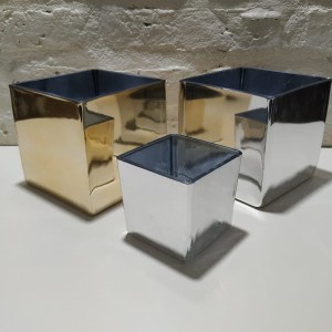 cubo metalizado 12x12 oro