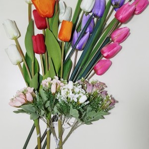 ramo mini tulipan x 12 29cm crema